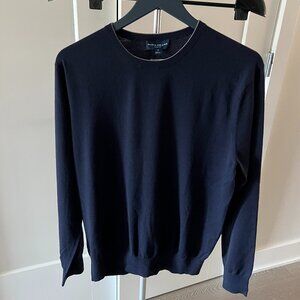 Peter Millar Collection Cashmere Navy Crewneck Sweater (Size Medium)